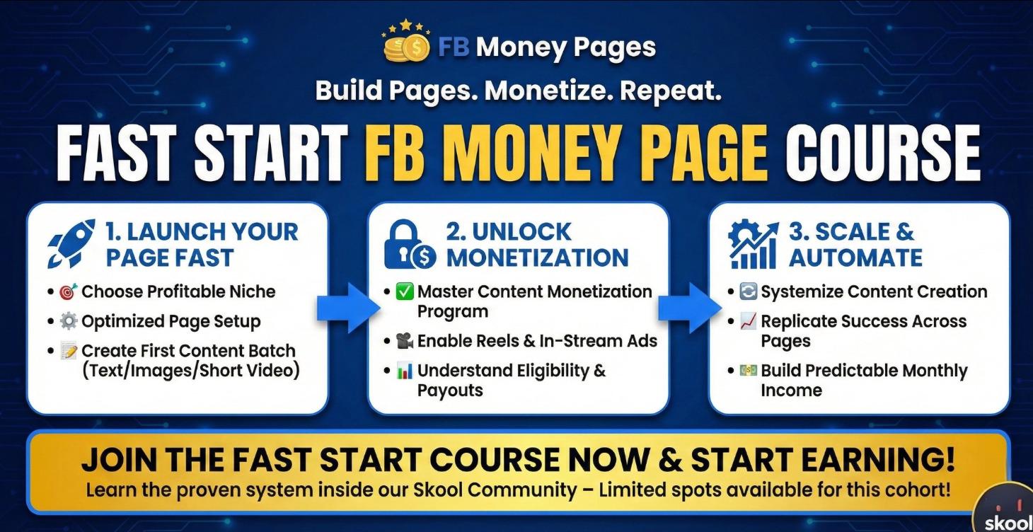 Fast Start FB Money Page Course