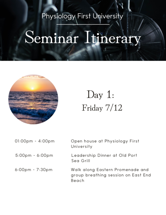 Seminar Itinerary