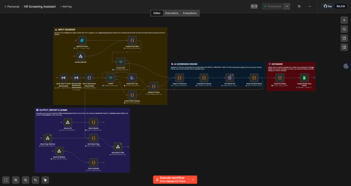 HR Screen AI – N8N Premium SAAS Workflow Only (Backend)