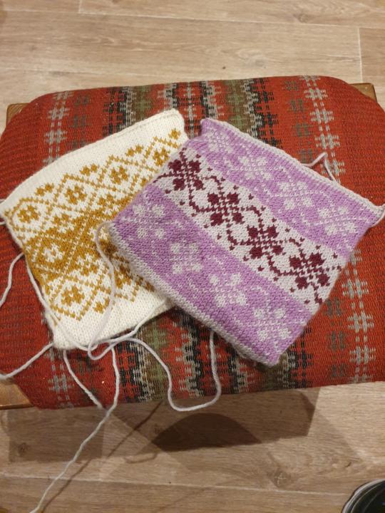 Del 2 og 1, mønsterlapp. 