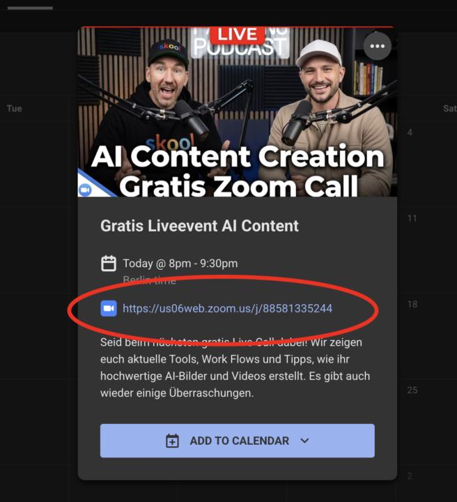 Heute Abend um 20 Uhr 🔥