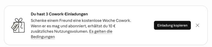 Empfehlungsprogramm - eine Woche Claude Pro geschenkt?!