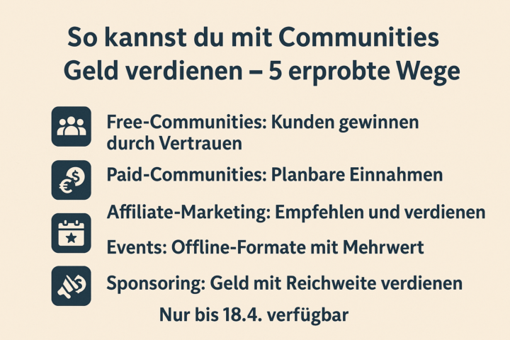 💰 Geld verdienen mit Communitys (Community-Business)