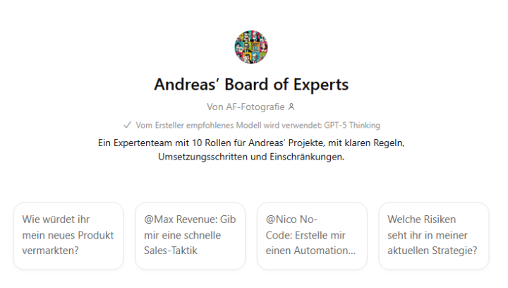 Teil 10 - Aufbau eines Expertenteams / GPT