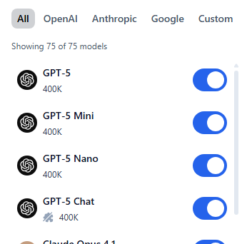 GPT-5 nun auch in TypingMind
