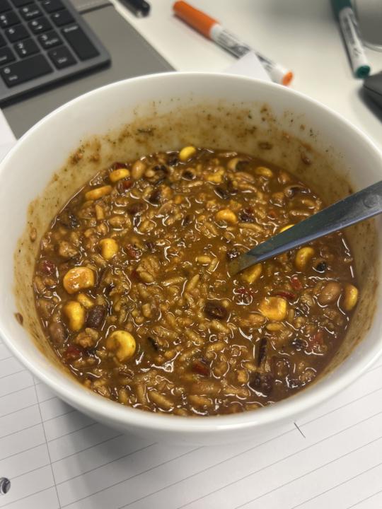 I eat the same lunch most days when at my place of work