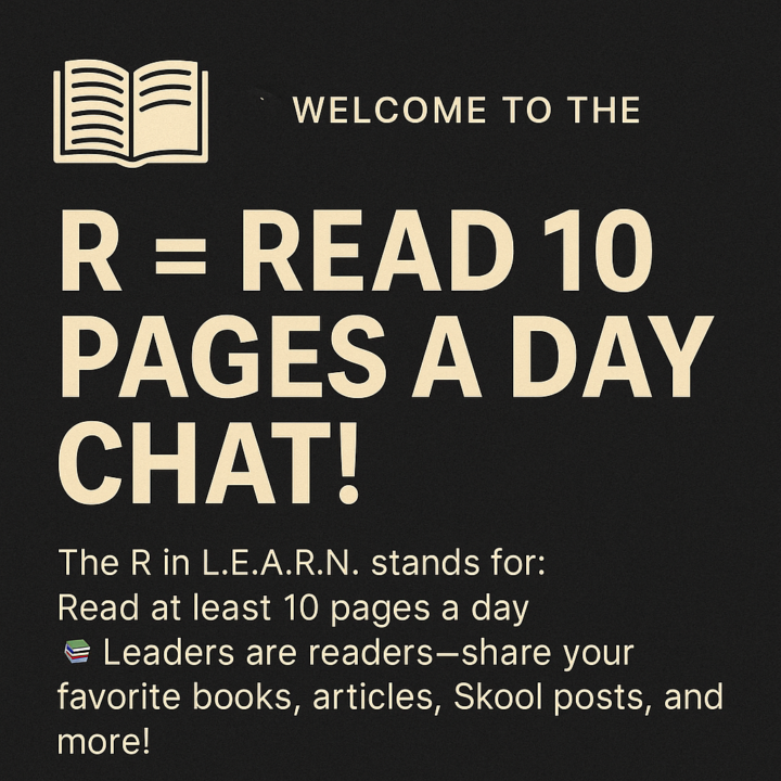 Welcome to the 📚 R = Read 10 Pages a Day Chat!