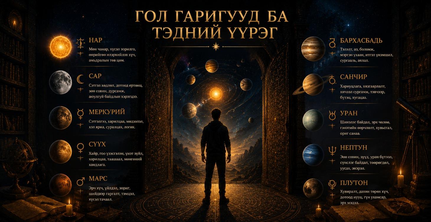 Гол гаригууд ба тэдний үүрэг