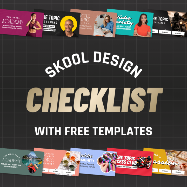 ✅ Skool Design Checklist & Free Cover Image Templates