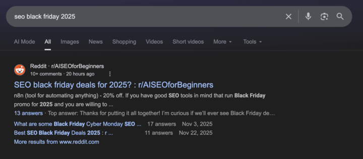 Use Reddit to take advantage of Black Friday