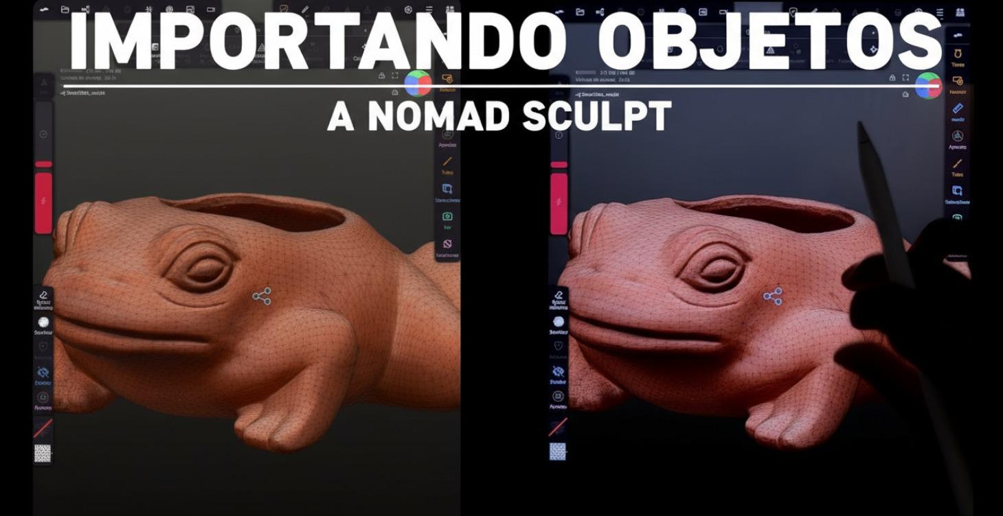 7. Importando objetos en Nomad sculpt