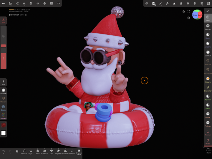 live Terminando de crear Papá noel rockero 