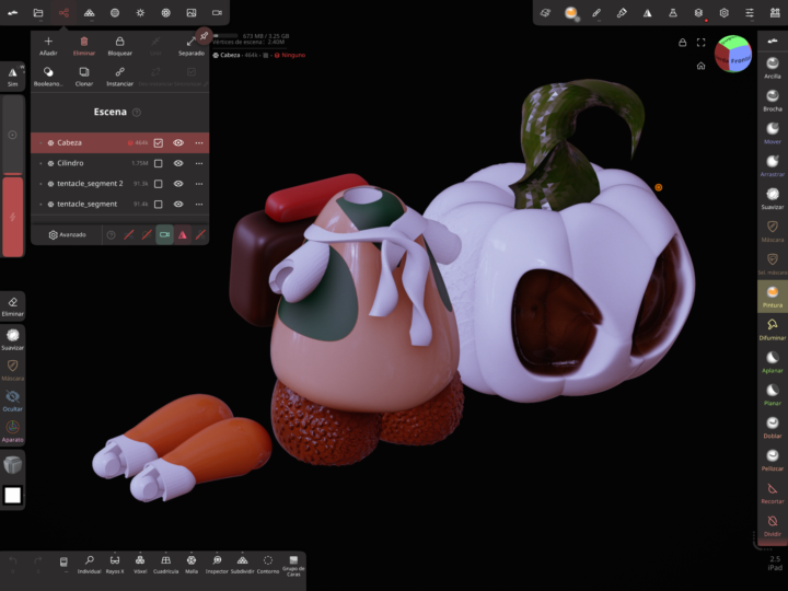 Clase creacion de partes articuladas 3D