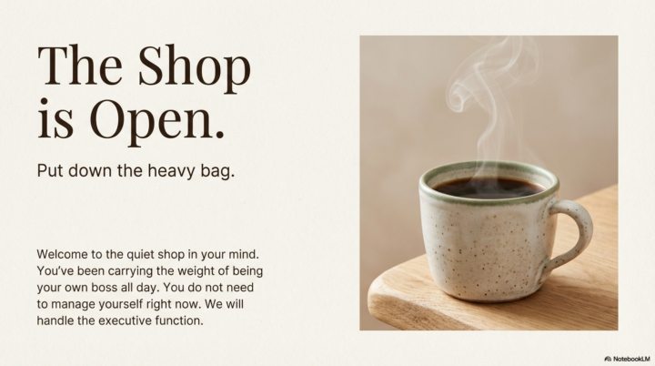  ☕ The Shop is Open. (Put down the heavy bag).