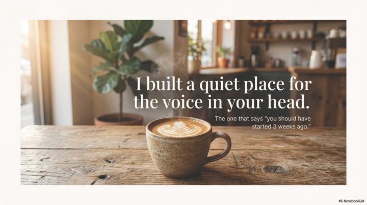 I built a quiet place for the voice in your head.