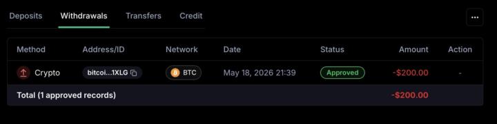 Fist payout 