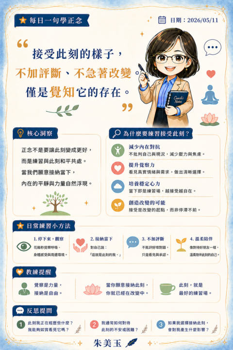 每日一句學正念