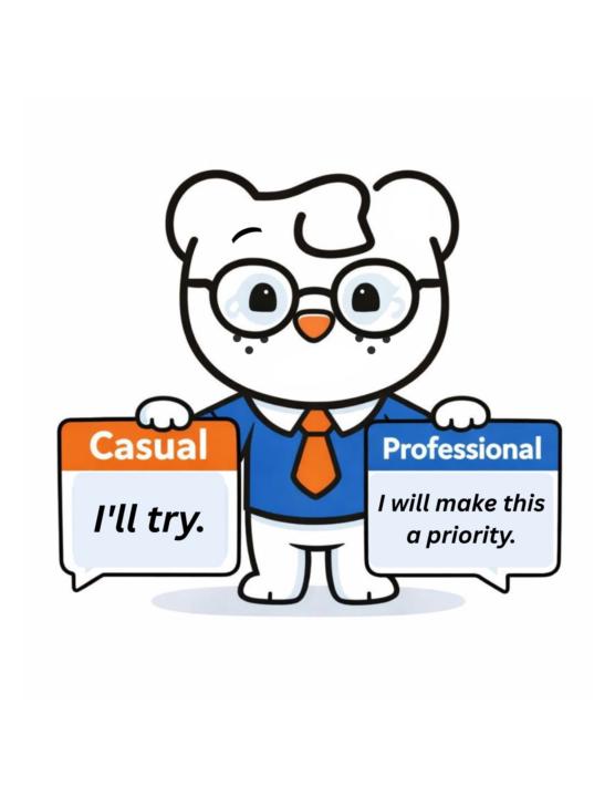 Casual vs Professional 