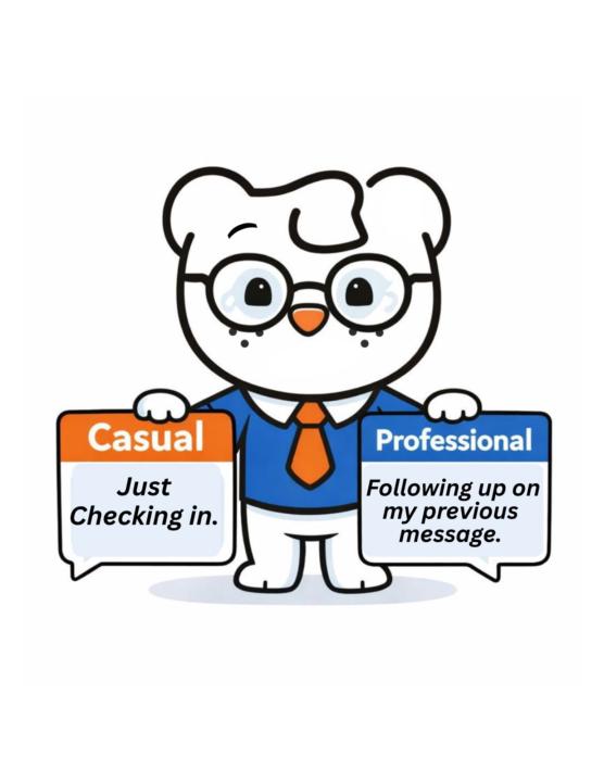 Casual vs Professional 