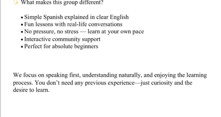 Spanish class for beginners