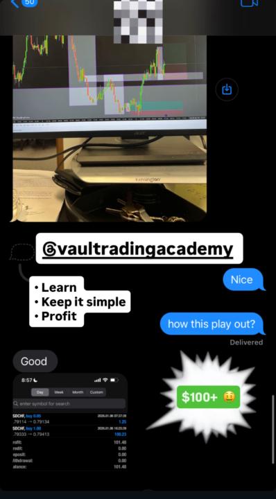 After just 30 days inside the Vault, this student is already doing THIS.