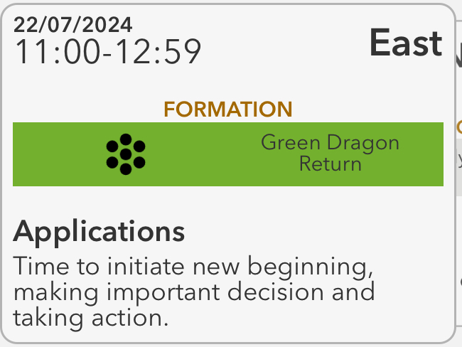 July 22, 2024: Green Dragon Return Formation (East)