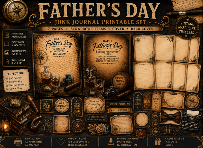 Free fathers day canva template