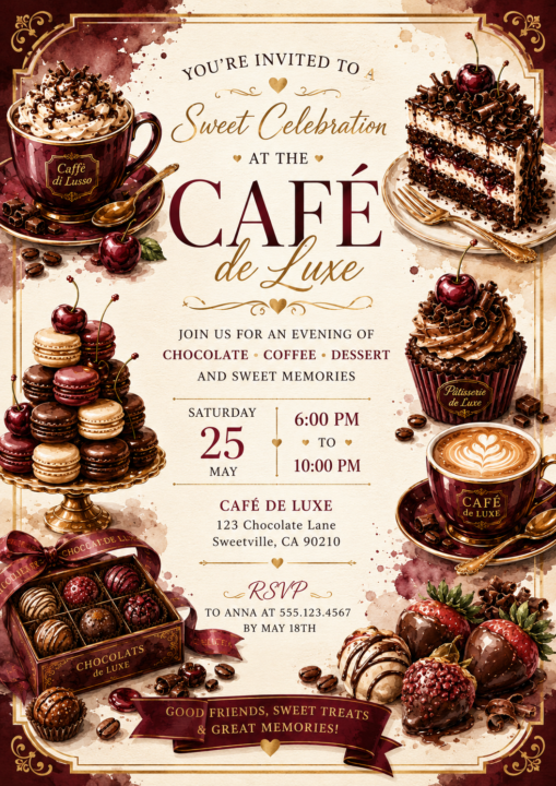 Café de Luxe - invitation