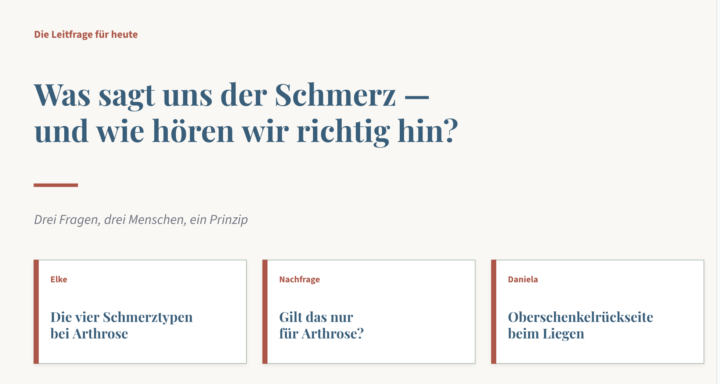 Heute 8:30 Uhr — Praxis & Kaffee.