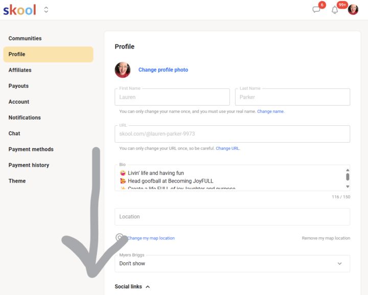 Hiding memberships on your profile