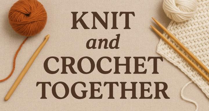 Knit and crochet together