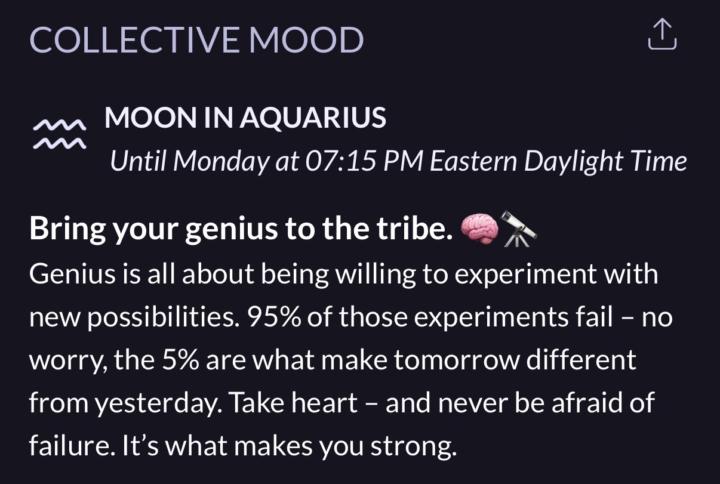 The Moon in Aquarius (almost the Pisces New Moon)