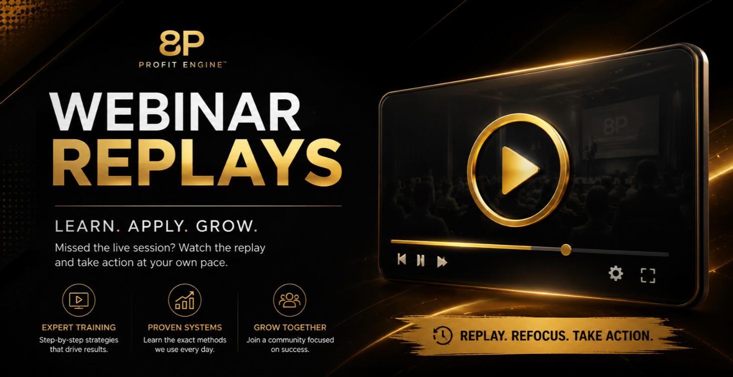 8P Profit Engine Webinar Replays