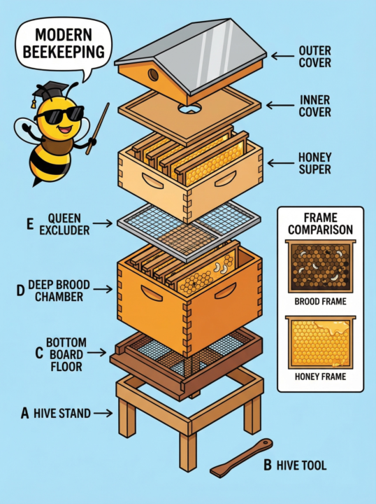 Understanding Your Beehive: A Beginner's Guide to Modern Hive Anatomy