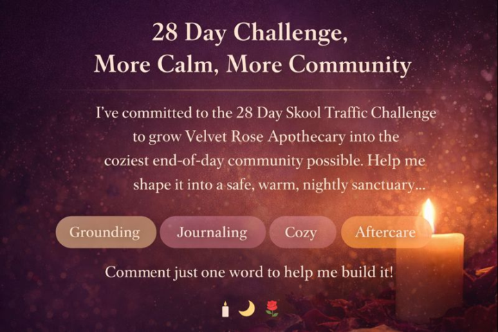 28 Day Challenge, More Calm, More Community