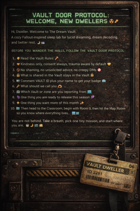 Vault Door Protocol: Welcome, New Dwellers ☢️🗝️