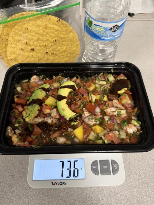 Lunchtime…shrimp ceviche homemade