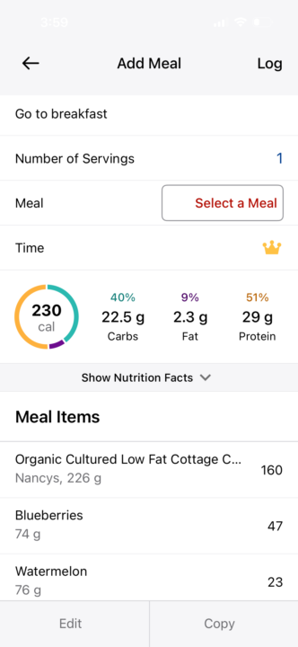 Created a meal