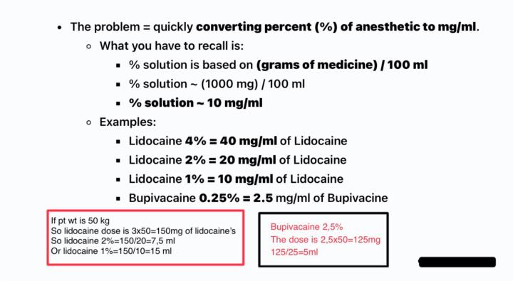 Local Anesthesia Note 
