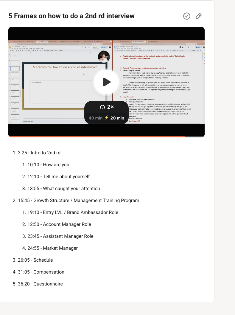 5 frames on how to do a 2nd rd interview!! · AO & SSO