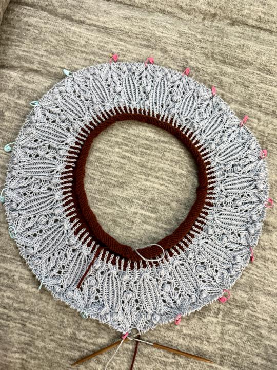 Progress on Regalia Sweater