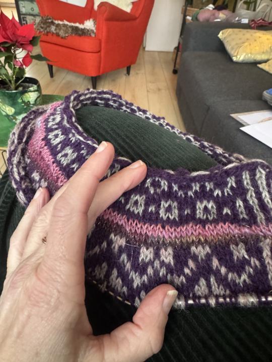 One stitch offset…. Frog it?