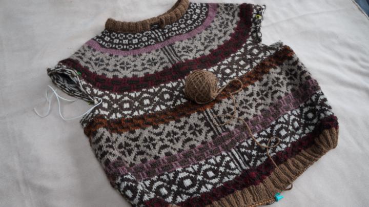 Ready to knit the sleeves ^^