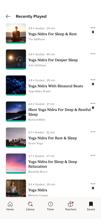 My fav yoga nidras on Insight Timer