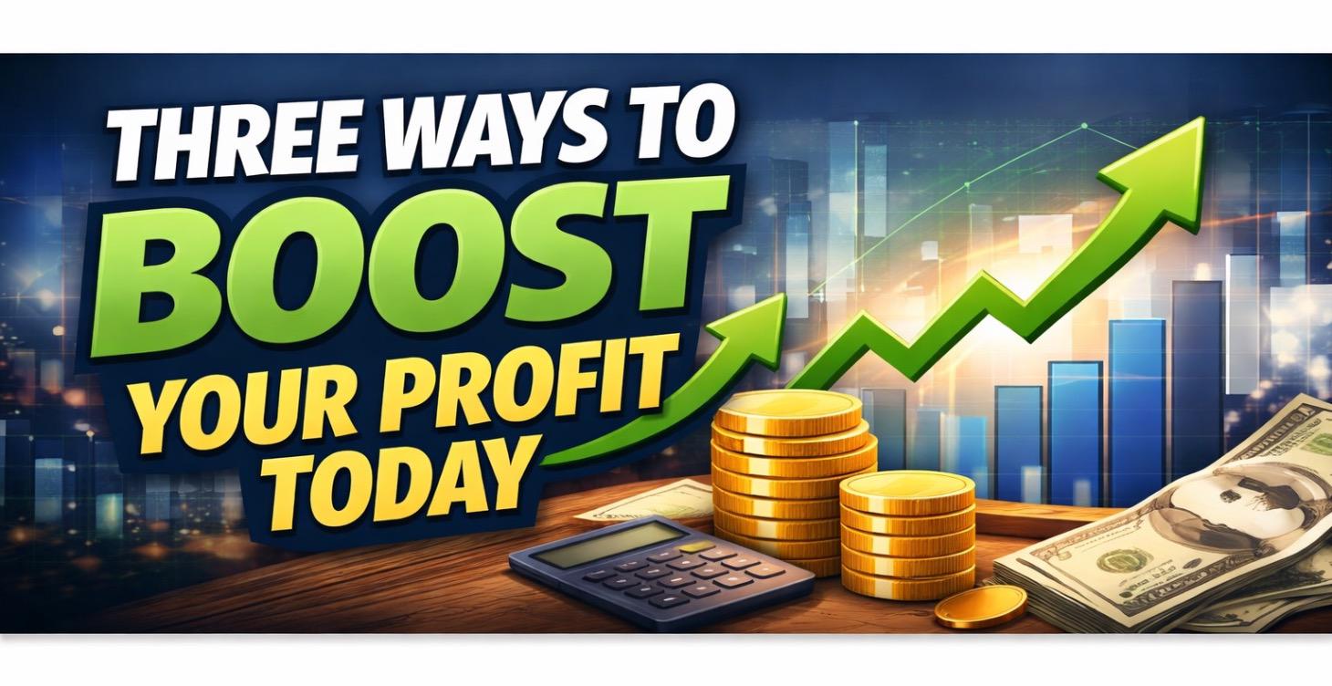 3 Ways to Boost Your Profit TODAY
