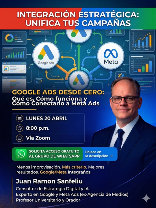 NUEVO WEBINAR : Google Ads desde cero: qué es, cómo funciona y cómo conectarlo a tu estrategia de Meta Ads