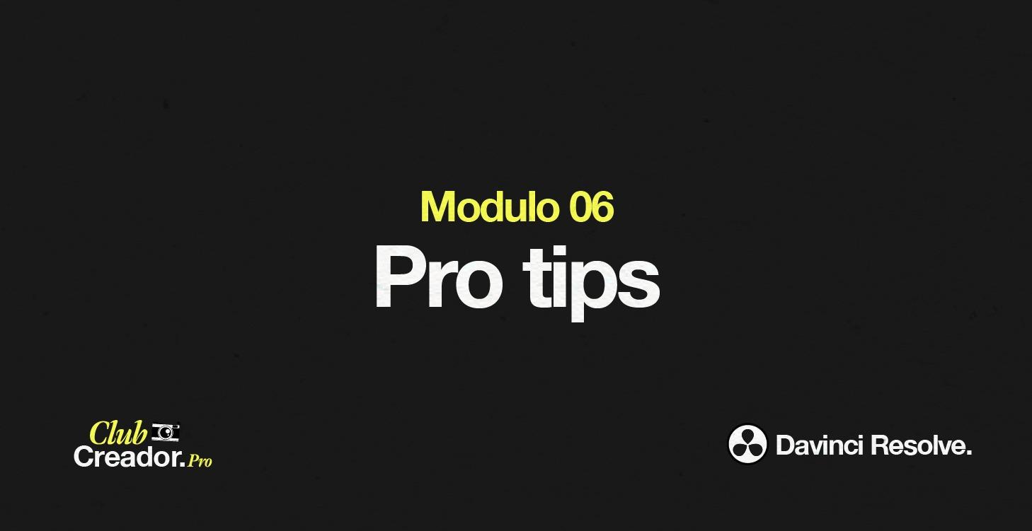 Módulo 6 — Pro tips