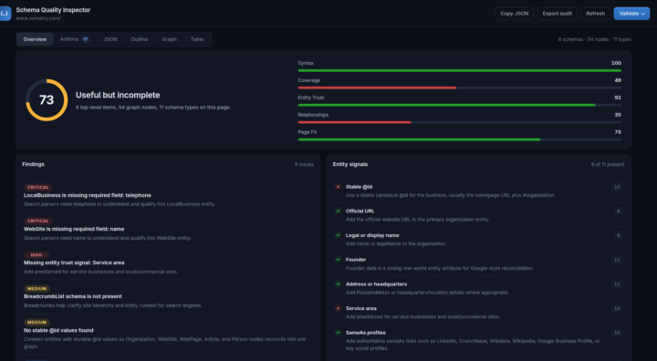 Schema World First: Actually Smart Chrome Extension