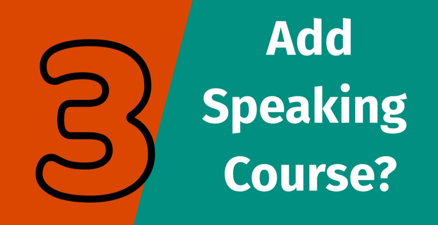 3) Check Speaking Courses (info)💬