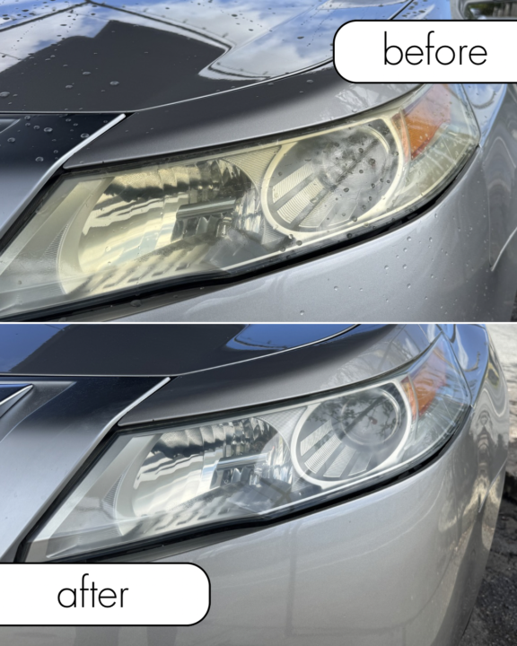 How can I tell if headlights have internal damage before restoring them?